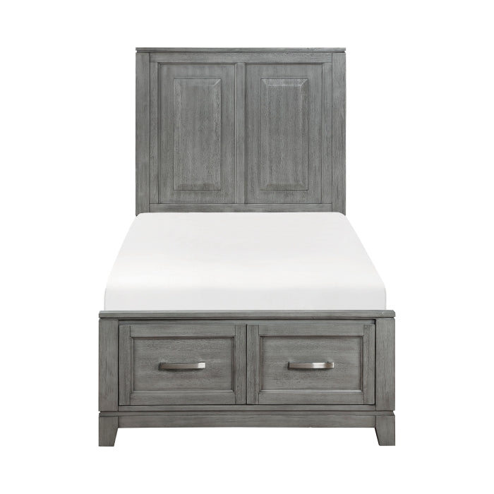 1450T-1* (3) Twin Platform Bed with Footboard Storage - 1450T-1*