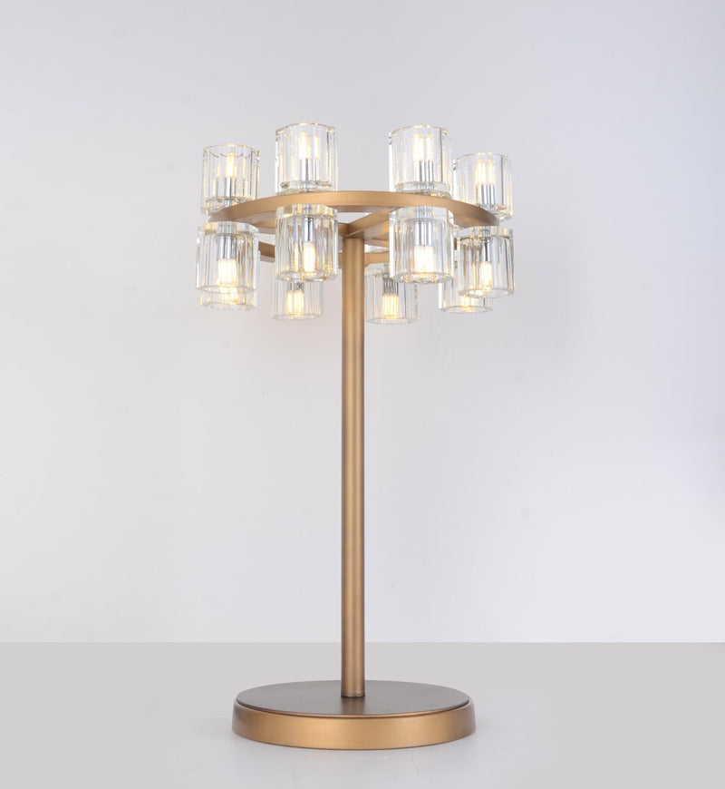 14TBL12AG 12" X 24" KYOTO ANTIQUE GOLD TABLE LAMP - 210000004010