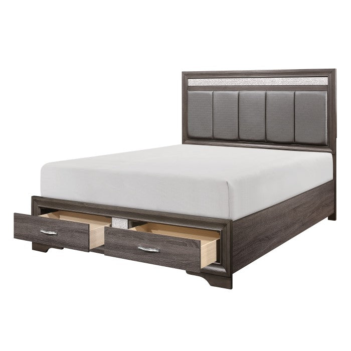 1505K-1EK* (3) Eastern King Platform Bed with Footboard Storage - 1505K-1EK*