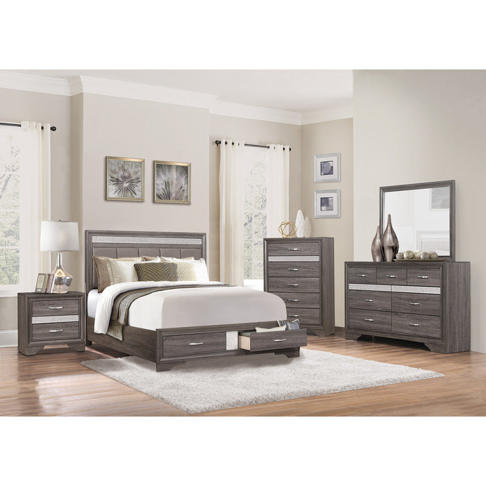 1505K-1EK* (3) Eastern King Platform Bed with Footboard Storage - 1505K-1EK*
