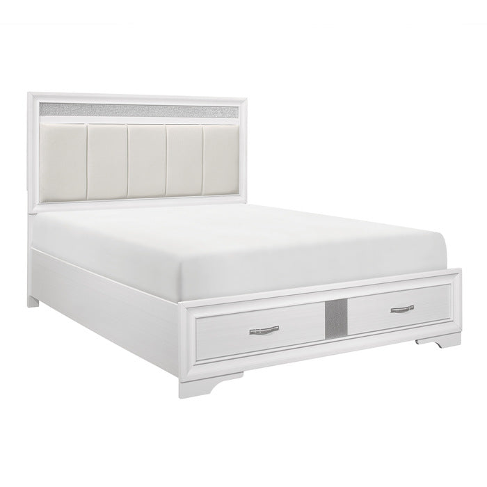 1505W-1* (3) Queen Platform Bed with Footboard Storage - 1505W-1*