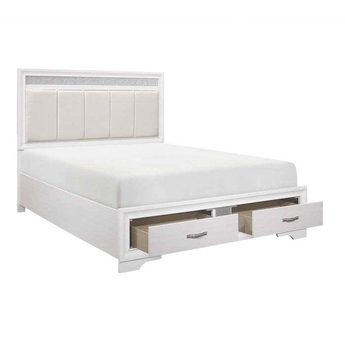 1505W-1* (3) Queen Platform Bed with Footboard Storage - 1505W-1*