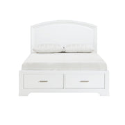 1520WH-1* (3) Queen Platform Bed with Footboard Storage - 1520WH-1*
