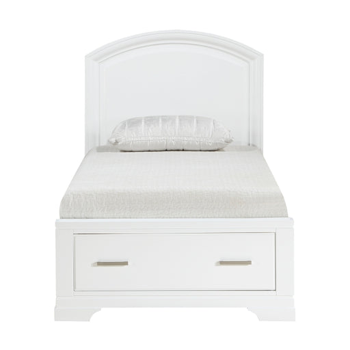 1520WHT-1* (3) Twin Platform Bed with Footboard Storage - 1520WHT-1*