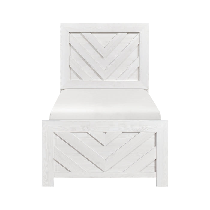 1534NPWHT-1 Twin Bed - 1534NPWHT-1