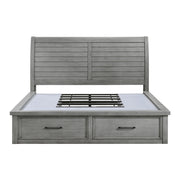 1559DG-1* (4) Queen Platform Bed with Storage Footboard and Side Rails - 1559DG-1*