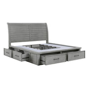 1559DG-1* (4) Queen Platform Bed with Storage Footboard and Side Rails - 1559DG-1*