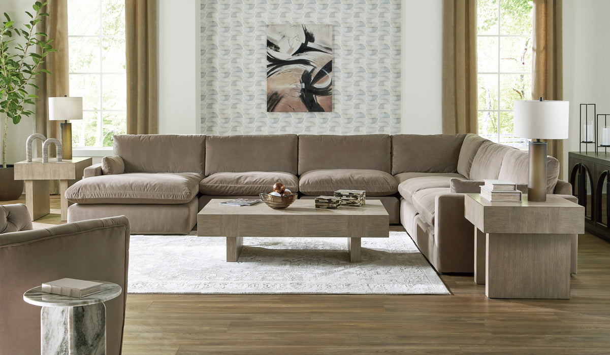 Sophie Cocoa LAF 6-Piece Sectional with Chaise