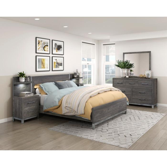 1577DG-4P* (2) Night Stand with Wall Panel - 1577DG-4P*