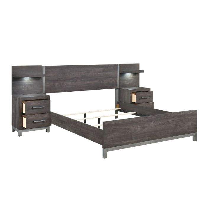 1577DGF-1*WB 5pc Set Full Wall Bed (FB+2NS+2NS-P) - 1577DGF-1*WB