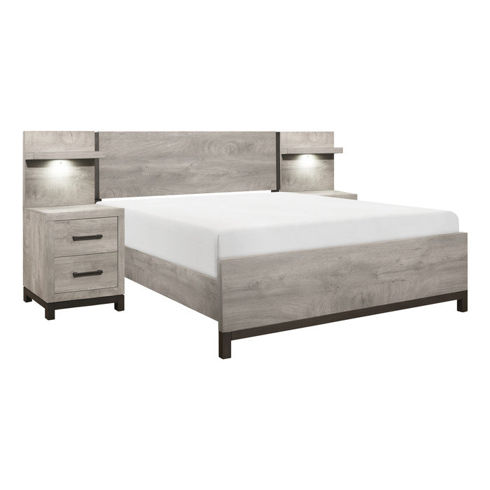1577K-1CK*WB 5pc Set California King Wall Bed (CKB+2NS+2NS-P) - 1577K-1CK*WB