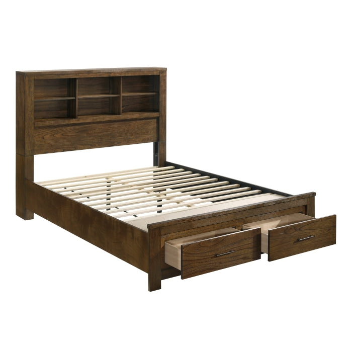 1592-1*WB (5) 5pc Set Queen Wall Platform Bed (QB+2NS+2NS-P) - 1592-1*WB