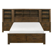 1592K-1CK*WB (5) 5pc Set California King Wall Platform Bed (CKB+2NS+2NS-P) - 1592K-1CK*WB