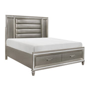 1616-1* (3)Queen Platform Bed with Footboard Storage, LED Lighting - 1616-1*