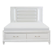 1616WK-1CK* (3) California King Platform Bed with LED Lighting and Footboard Storage - 1616WK-1CK*