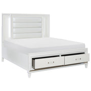 1616WK-1CK* (3) California King Platform Bed with LED Lighting and Footboard Storage - 1616WK-1CK*