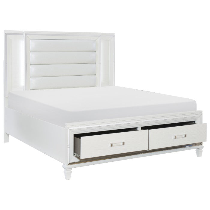 1616WK-1CK* (3) California King Platform Bed with LED Lighting and Footboard Storage - 1616WK-1CK*