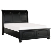 1714BK-1* (3)Queen Sleigh Platform Bed with Footboard Storage - 1714BK-1*