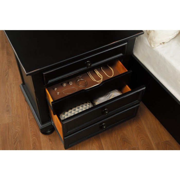 1714BK-4 Night Stand, Hidden Drawer - 1714BK-4