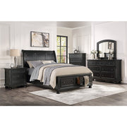 1714BK-4 Night Stand, Hidden Drawer - 1714BK-4