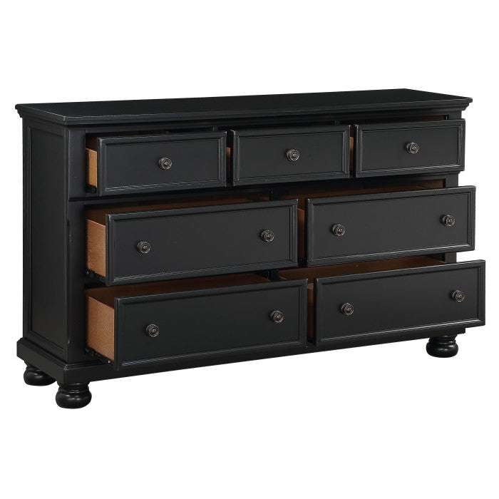 1714BK-5 Dresser, Hidden Drawer - 1714BK-5