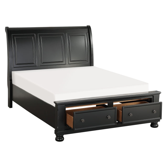 1714KBK-1EK* (3)Eastern King Sleigh Platform Bed with Footboard Storage - 1714KBK-1EK*