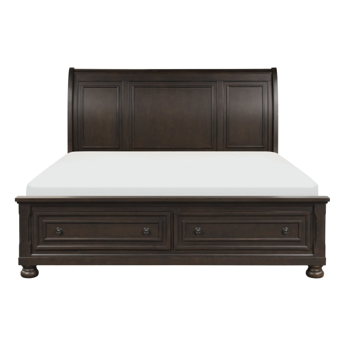 1718GY-1* (3)Queen Platform Bed with Footboard Storage - 1718GY-1*