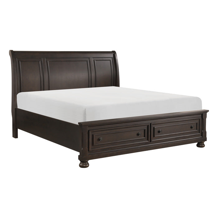 1718GY-1* (3)Queen Platform Bed with Footboard Storage - 1718GY-1*