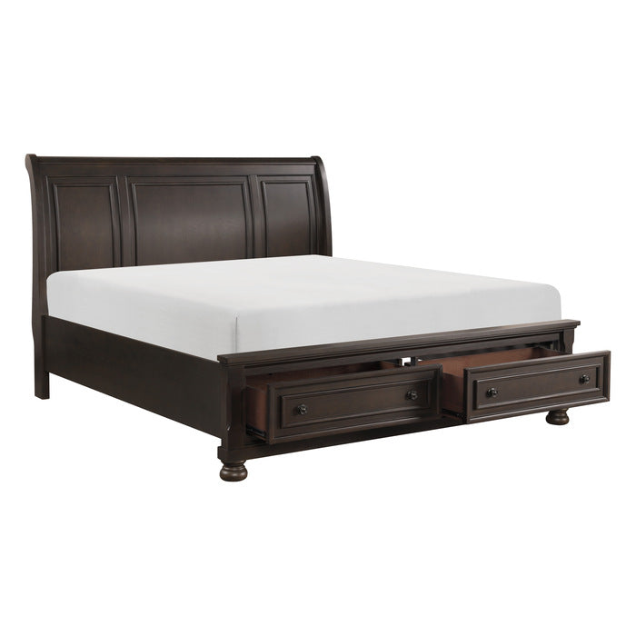 1718GY-1* (3)Queen Platform Bed with Footboard Storage - 1718GY-1*