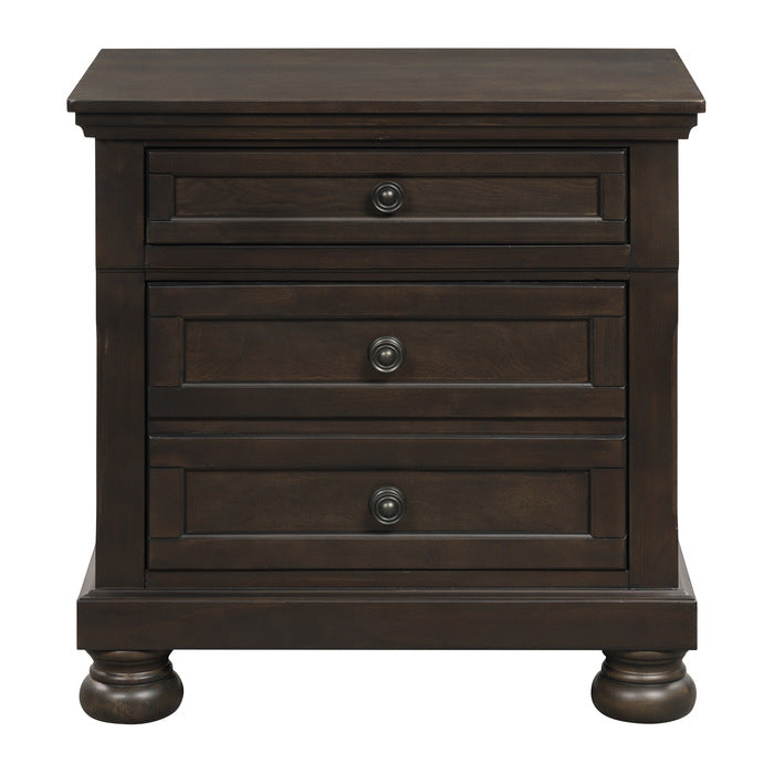 1718GY-4 Night Stand, Hidden Drawer - 1718GY-4