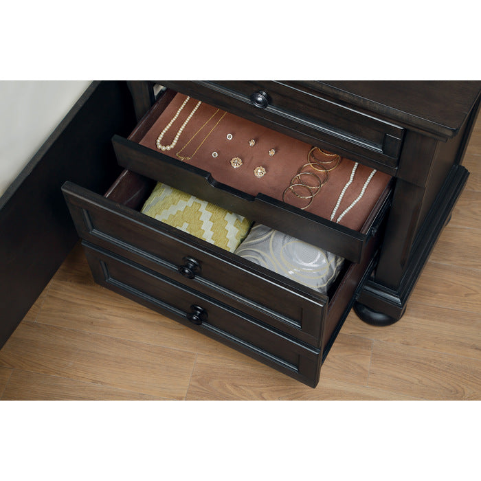 1718GY-4 Night Stand, Hidden Drawer - 1718GY-4