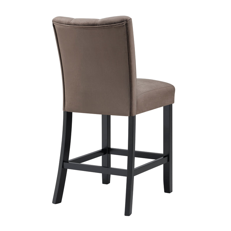Vega Black/Brown Counter Height Chair, Set of 2 from Crown Mark - Luna Furniture