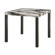 Vega Black/Brown Faux Marble Counter Height Set from Crown Mark - Luna Furniture