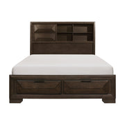 1753-1* (3)Queen Platform Bed with Footboard Storage - 1753-1*