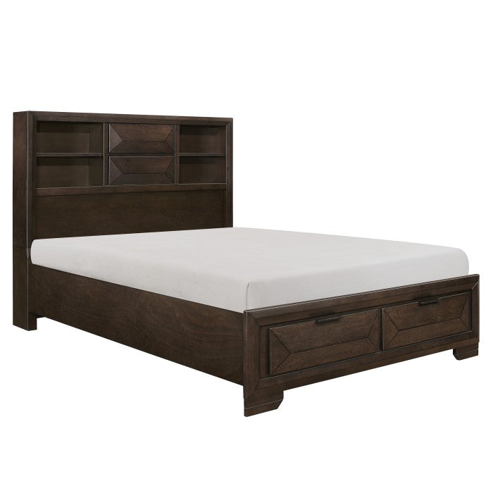 1753-1* (3)Queen Platform Bed with Footboard Storage - 1753-1*