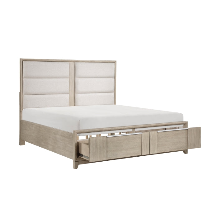 1820NK-1CK* (3) California King Platform Bed with Footboard Storage - 1820NK-1CK*