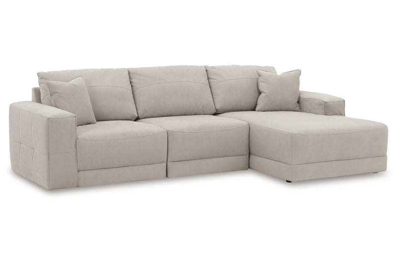 Next-Gen Gaucho Gray 3-Piece RAF Chaise Sectional -  Ashley - Luna Furniture