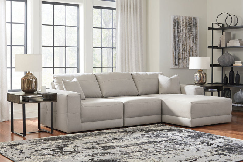 Next-Gen Gaucho Gray 3-Piece RAF Chaise Sectional -  Ashley - Luna Furniture