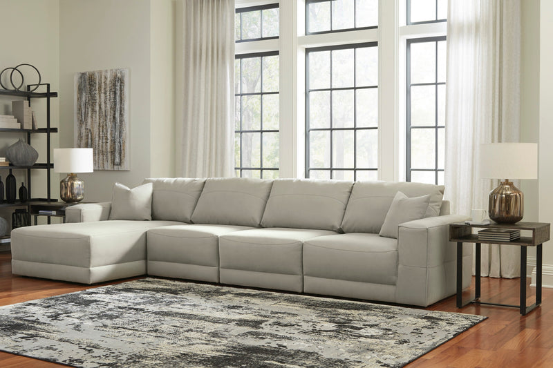 Next-Gen Gaucho Gray 4-Piece LAF Chaise Sectional -  Ashley - Luna Furniture