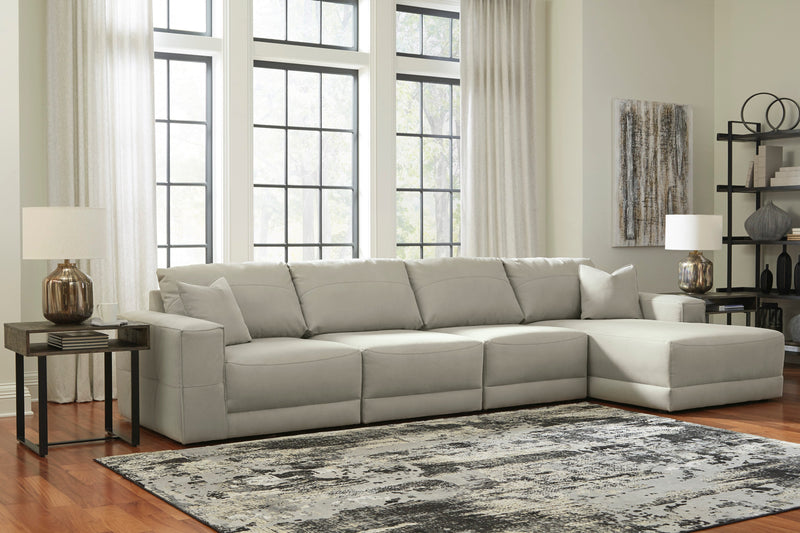 Next-Gen Gaucho Gray 4-Piece RAF Chaise Sectional -  Ashley - Luna Furniture