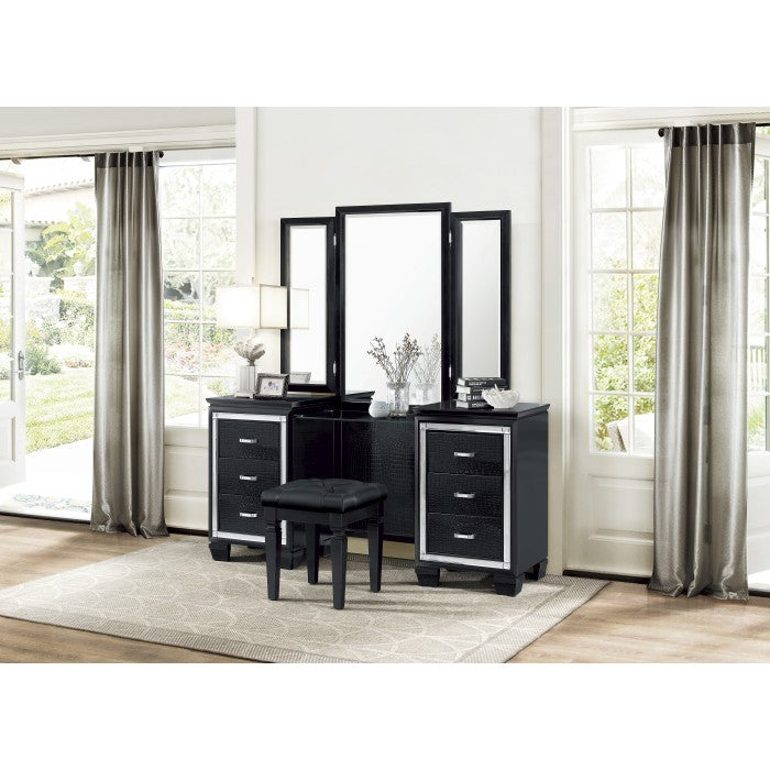 1916BK-15* (3) Dressing Table with Mirror - 1916BK-15*