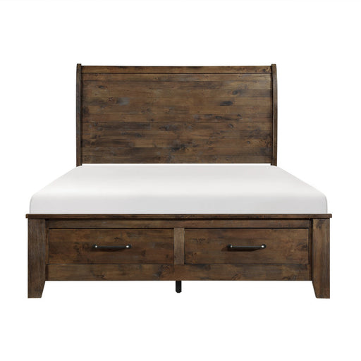 1957-1* (3)Queen Sleigh Platform Bed with Footboard Storage - 1957-1*