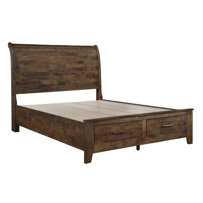 1957-1* (3)Queen Sleigh Platform Bed with Footboard Storage - 1957-1*