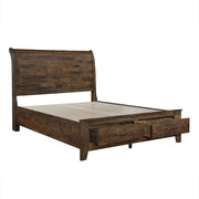 1957-1* (3)Queen Sleigh Platform Bed with Footboard Storage - 1957-1*