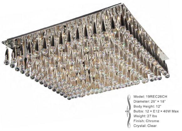 19REC26CH 26" X 18" ALASKA CHROME RECTANGULAR - 210000002887