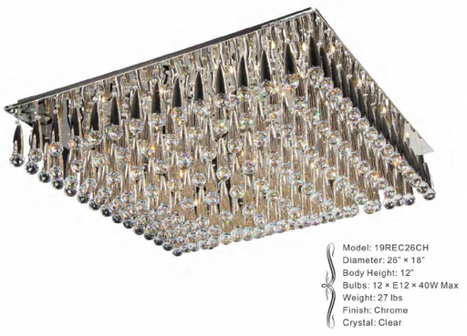 19REC26CH 26" X 18" ALASKA CHROME RECTANGULAR - 210000002887