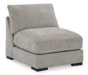 Aslan Court 5-Piece Sectional with Ottoman in Pebble from Ashley - Luna Furniture