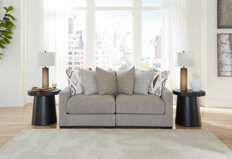 Aslan Court Pebble 2-Piece Loveseat Sectional from Ashley - Luna Furniture