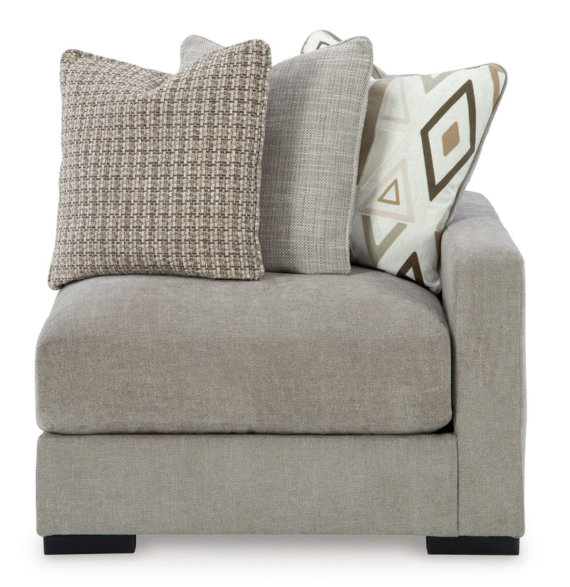 Aslan Court 5-Piece Sectional with Ottoman in Pebble from Ashley - Luna Furniture