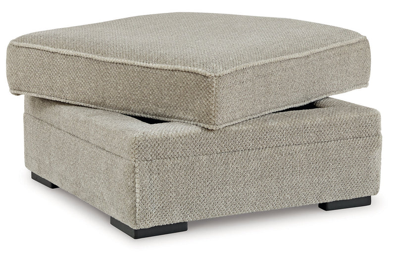 Calnita Sisal Oversized Swivel Chair and Ottoman -  Ashley - Luna Furniture